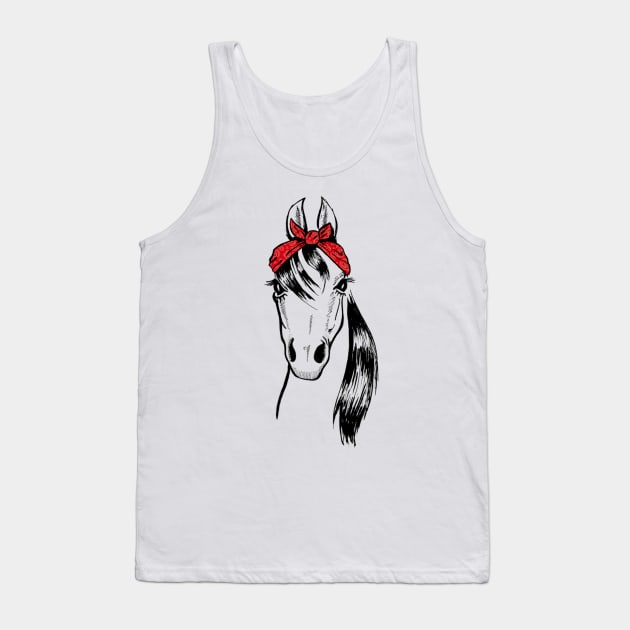 Funny Horse T-Shirts Tank Top by fioruna25